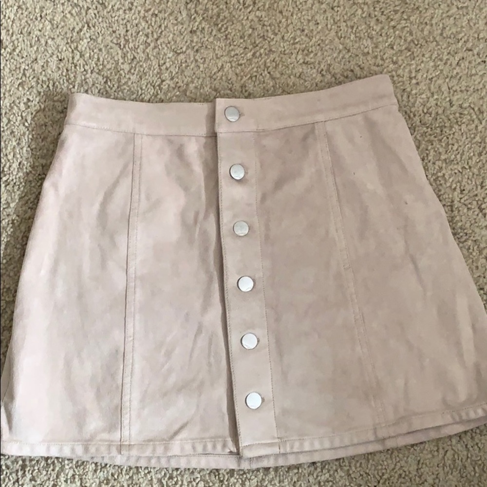 Express polyester tan mini skirt size 4